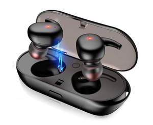 Belear BL-F11 Wireless Bluetooth In-Ear Black Earbuds with Mic & 120H Playtime & Fast Charging, Noise Cancellation, LED Battery Indicator with Type-C, IPX7 Fully Waterproof, and Voice Assistant